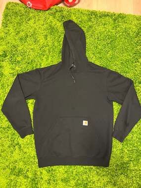 Carhartt Men's K121 Loose Fit Midweight Hooded Pullover Sweatshirt Black Size M